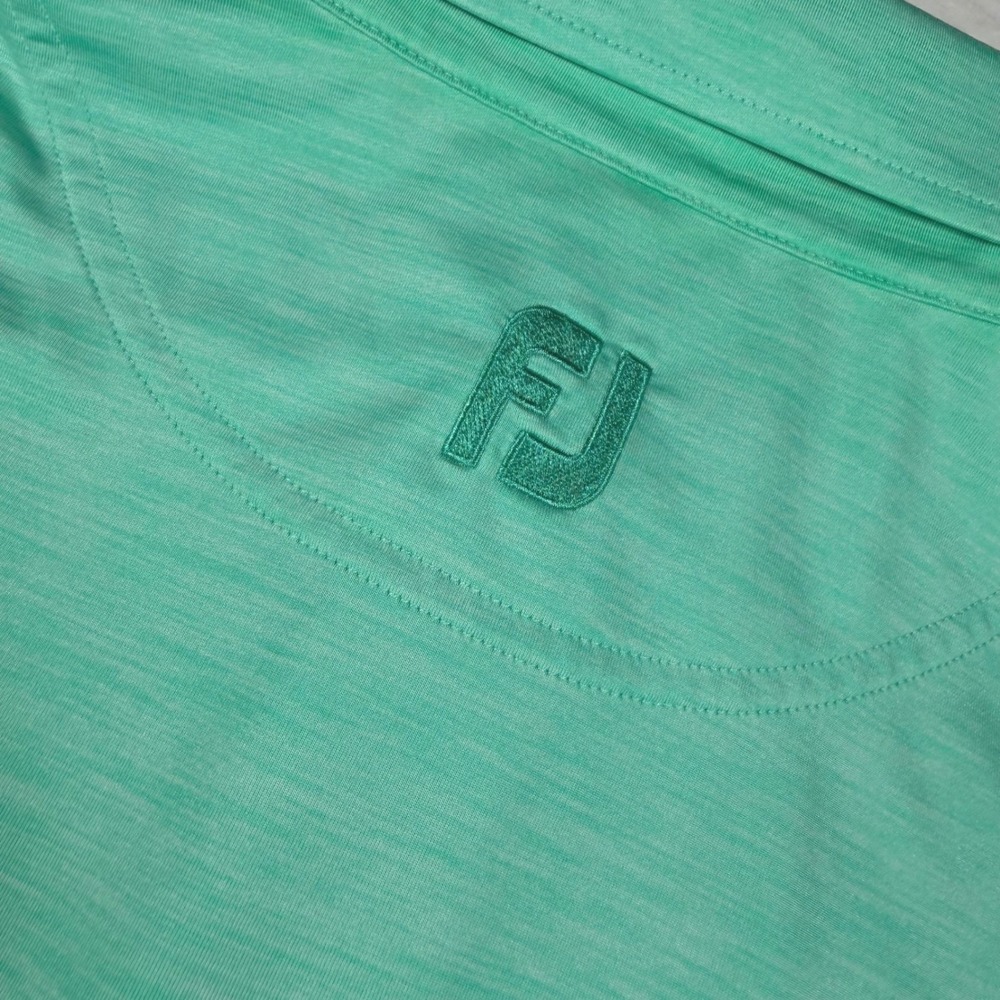 FootJoy Golf Polo Mens M Green Heathered Short Sleeve Performance EUC - Picture 9 of 9